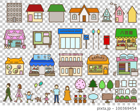 建物と人物 A-4 建物と人物 A-4 100369454