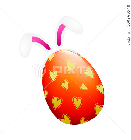 Colorful Easter eggs with rabbit ears. Colorful Easter eggs with rabbit ears. 100369548