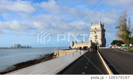 ポルトガルの世界遺産、ベレンの塔(Tower of Belém in Lisbon) ポルトガルの世界遺産、ベレンの塔(Tower of Belém in Lisbon) 100370197