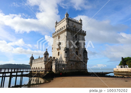 ポルトガルの世界遺産、ベレンの塔(Tower of Belém in Lisbon) ポルトガルの世界遺産、ベレンの塔(Tower of Belém in Lisbon) 100370202