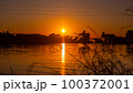 桜川の夕日 100372001