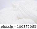 warm fluffy soft knitted sweater scarf, space for text 100372063