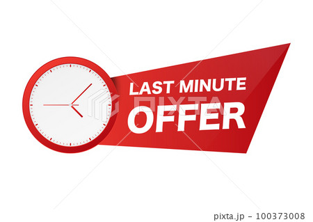 Red banner last minute offer 100373008