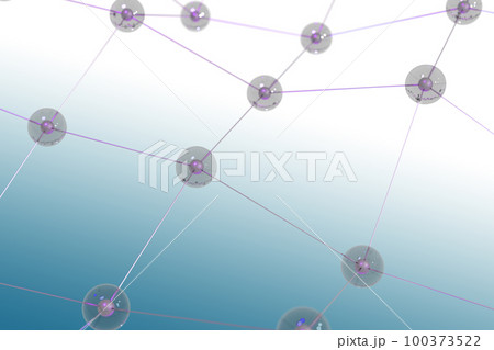 CG　線つながった多数の核のあるクリスタル 100373522