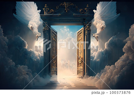 doors to heaven. Generative Ai image 100373876