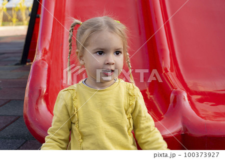 Portrait of child face with emotions. Portrait of child face with emotions. 100373927