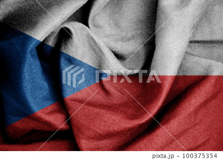 Flag texture on the silk background Flag texture on the silk background 100375354