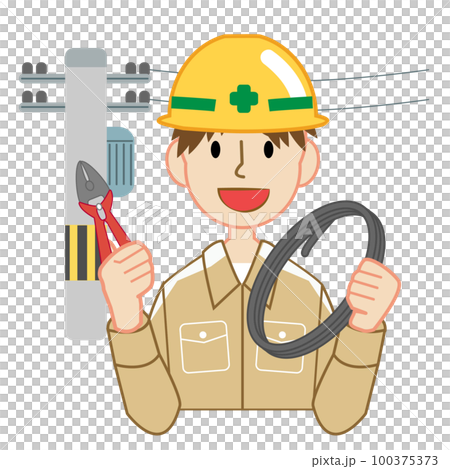 Electrical work male worker 100375373