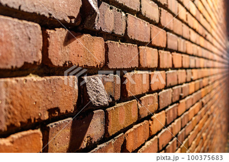 【イメージ素材】レンガ背景素材（ライトアップ） 100375683