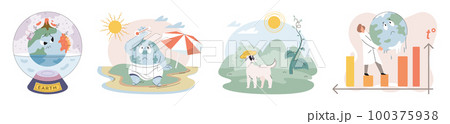 Climate change weather global greenhouse warming risks metaphor concept. Save planet Climate change weather global greenhouse warming risks metaphor concept. Save planet 100375938