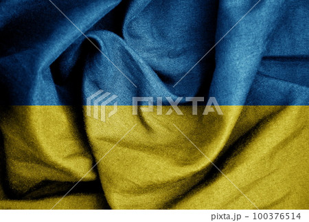 Flag texture on the silk background 100376514