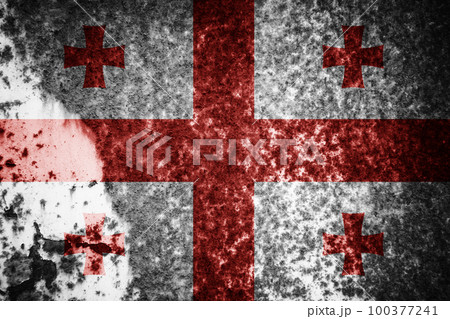Old cracked wall with the flag painted Old cracked wall with the flag painted 100377241