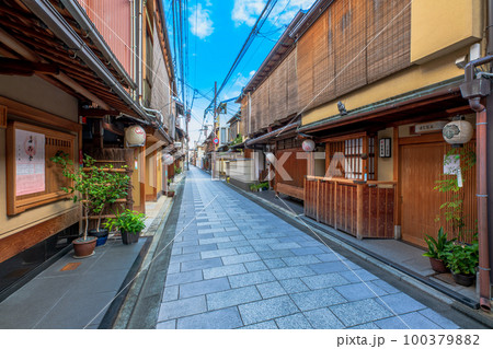 京都 祇園の町並み 京都 祇園の町並み 100379882