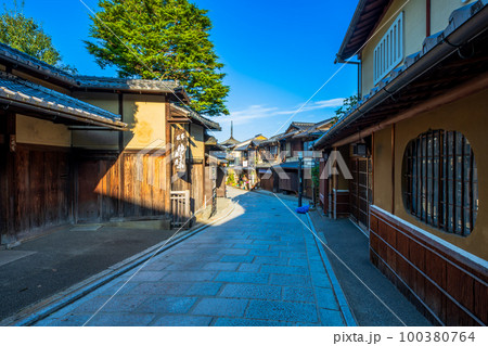 京都 東山 三寧坂 二寧坂 周辺の町並み 京都 東山 三寧坂 二寧坂 周辺の町並み 100380764