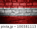 Dark brick wall with the flag 100381113