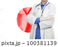 Doctor standing with the flag 100381139