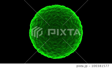 3d green virus isolated on black background. 3D rendering 3d green virus isolated on black background. 3D rendering 100381577