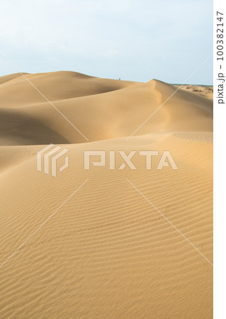 Sand dunes in the Kyzylkum desert Kazakhstan. The vast desert of Central Asia 100382147