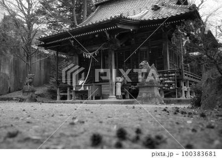 狛犬とこけしのある神社 狛犬とこけしのある神社 100383681