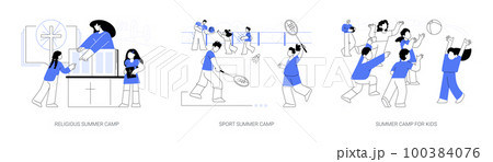 Active summertime abstract concept vector illustrations. Active summertime abstract concept vector illustrations. 100384076