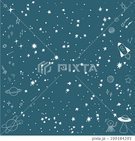 星空とキラキラのセット（ホワイト） 100384205