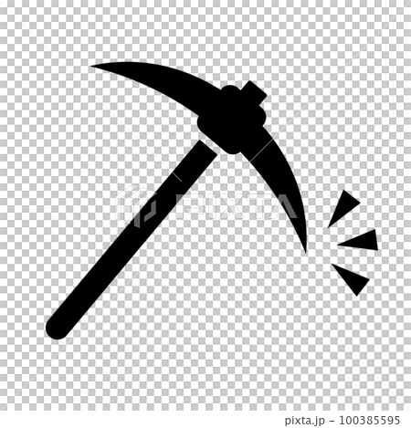 Pop pickaxe icon. mining. vector. 100385595