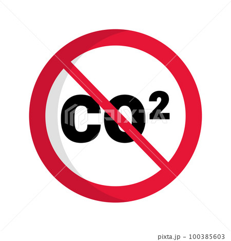 CO2の規制や制限。二酸化炭素削減。ベクター。 CO2の規制や制限。二酸化炭素削減。ベクター。 100385603
