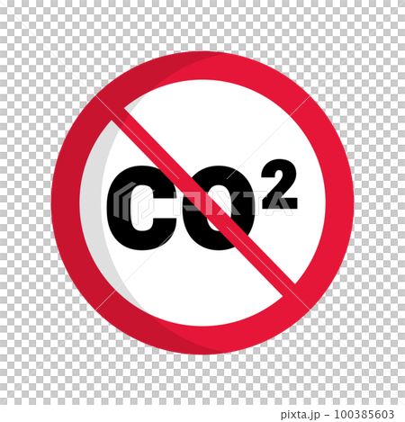 CO2の規制や制限。二酸化炭素削減。ベクター。 CO2の規制や制限。二酸化炭素削減。ベクター。 100385603