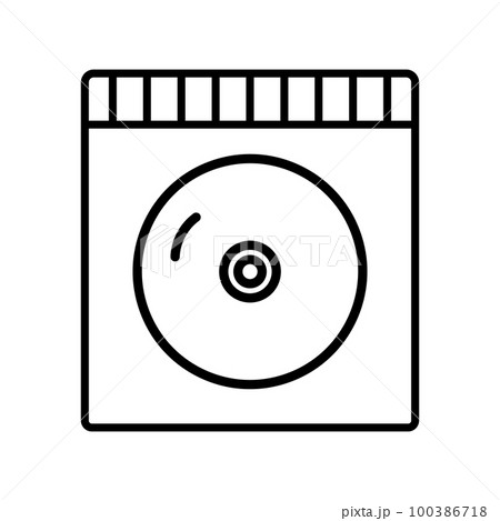 シンプルなCDケースとCDアイコン。ベクター。 100386718