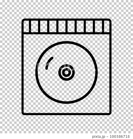 シンプルなCDケースとCDアイコン。ベクター。 100386718