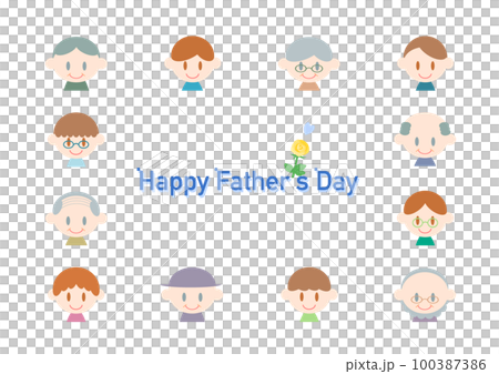 Father's Day Illustration: Dad's Face Icon Frame Father's Day Illustration: Dad's Face Icon Frame 100387386