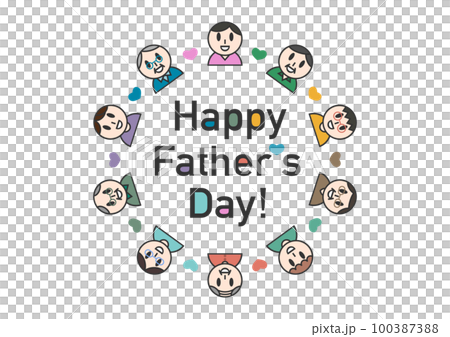 Father's Day Illustration: Circular Frame of Dad Icons Father's Day Illustration: Circular Frame of Dad Icons 100387388