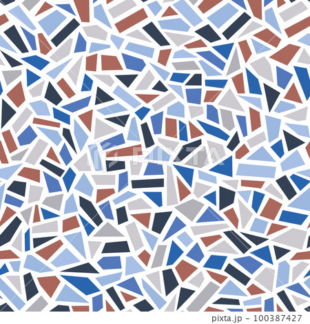 Seamless vector pattern. Trendy clay broken vessel mosaic, tiles. Seamless vector pattern. Trendy clay broken vessel mosaic, tiles. 100387427