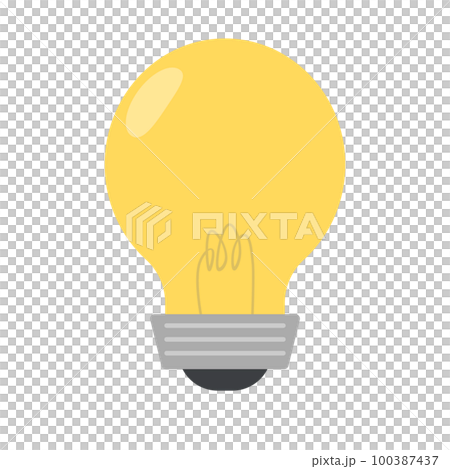 フィラメント付きの電球アイコン。アイデアやヒント。ベクター。 100387437