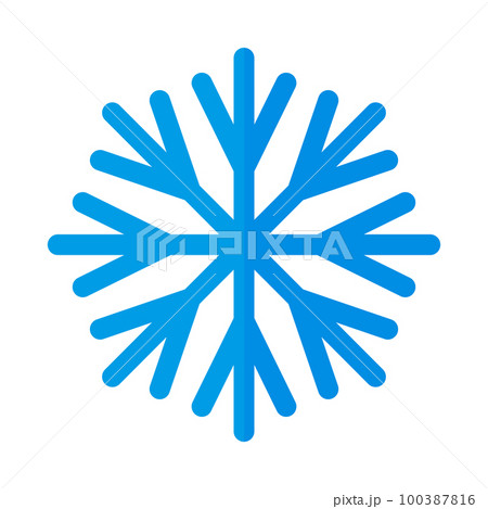 青い雪の結晶アイコン。冬。ベクター。 青い雪の結晶アイコン。冬。ベクター。 100387816
