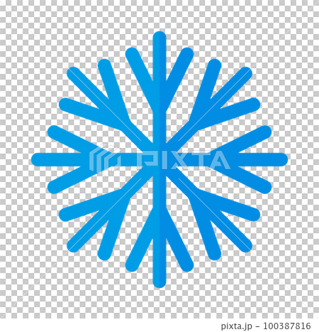青い雪の結晶アイコン。冬。ベクター。 青い雪の結晶アイコン。冬。ベクター。 100387816