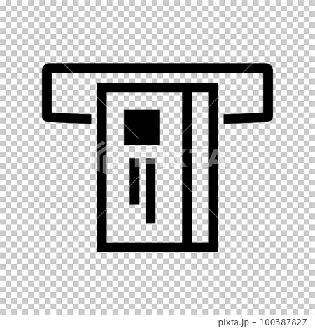 ATM slot and card icon. card insert. vector. 100387827