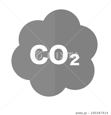 CO2。二酸化炭素。大気汚染。ベクター。 100387914