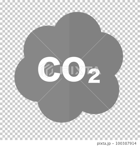 CO2。二酸化炭素。大気汚染。ベクター。 100387914