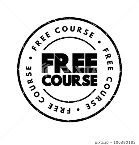 Free Course text stamp, concept backgroundのイラスト素材 [100390185] - PIXTA