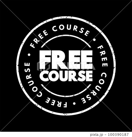 Free Course text stamp, concept backgroundのイラスト素材 [100390187] - PIXTA