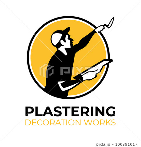 Vector set of plastering finishing company logos Vector set of plastering finishing company logos 100391017