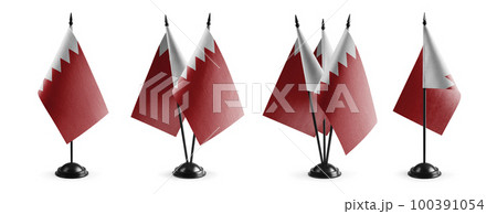 Small national flags of the Bahrain on a white background Small national flags of the Bahrain on a white background 100391054