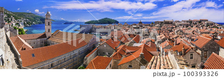 Magnificent Dubrovnik. view from city wall. Tavel and landmarks of Croatia 100393326