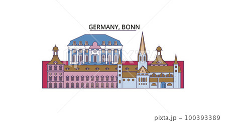 Germany, Bonn tourism landmarks, vector city travel illustration Germany, Bonn tourism landmarks, vector city travel illustration 100393389
