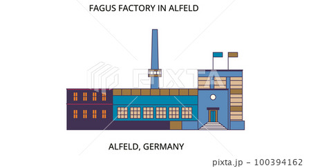 Germany, Alfeld tourism landmarks, vector city travel illustration 100394162