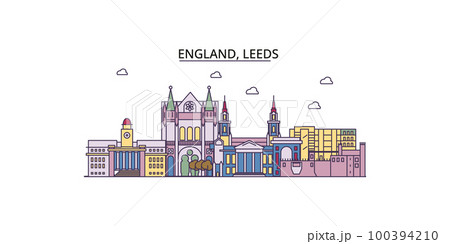 United Kingdom, Leeds tourism landmarks, vector city travel illustration United Kingdom, Leeds tourism landmarks, vector city travel illustration 100394210