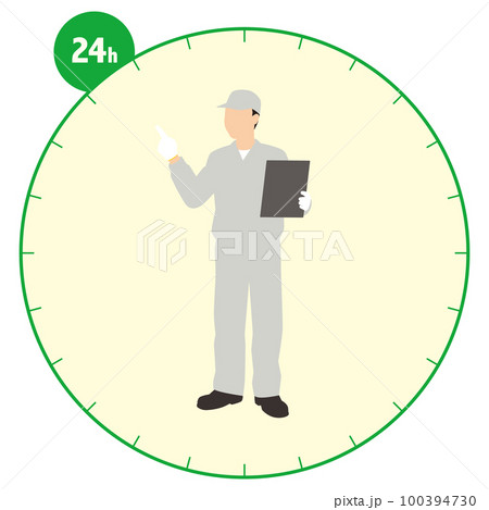 男性工場作業員の24時間 100394730