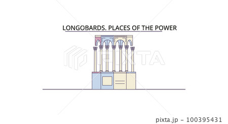 Italy, Longobards Places tourism landmarks, vector city travel illustration Italy, Longobards Places tourism landmarks, vector city travel illustration 100395431