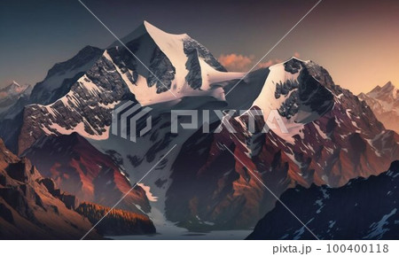 Mountain snow background. Generative AI Mountain snow background. Generative AI 100400118